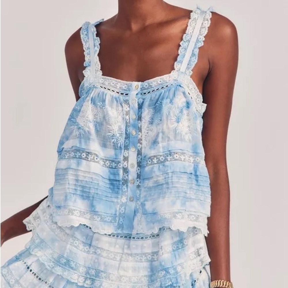 LOVESHACKFANCY Sully Tie Dye Tank